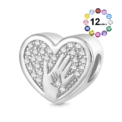 Mother's Palms Heart Charm