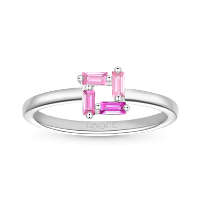 Rectangular Pink Ring