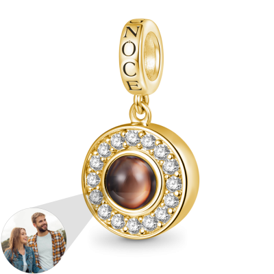 18k Gold Plated Projection Photo Pendant