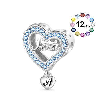 Family Members - Son Heart Charm