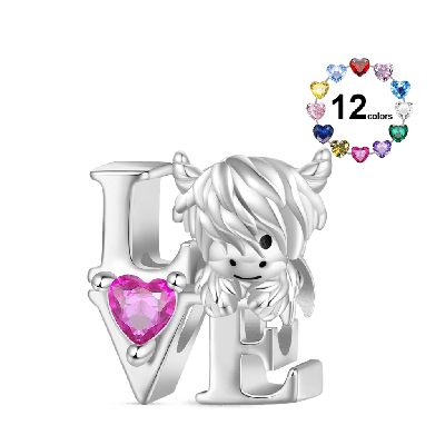 Highland Cow Love Charm