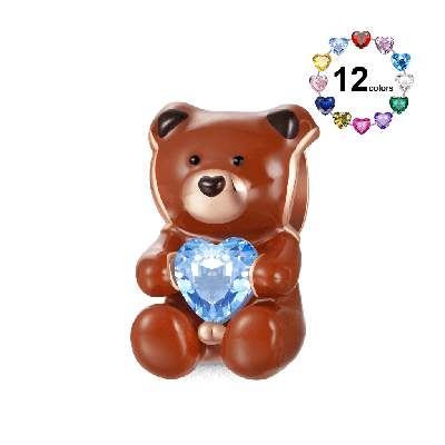 Bear Embraces Heart Charm