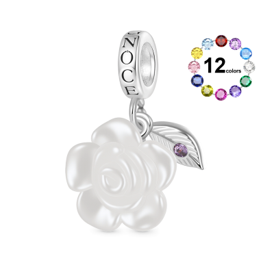 Pearl Rose Birthstone Pendant