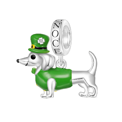 St. Patrick's Day Dachshund Pendant