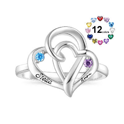 Ladies' Double Heart Promise Ring