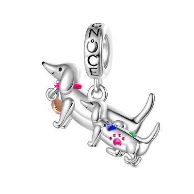 Dachshund Mother Child Pendant