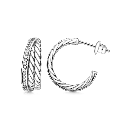 Crossover Hoop Earrings