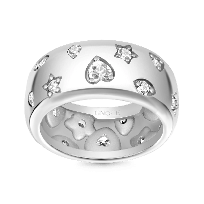 Silver Color Mixed Shape Ring