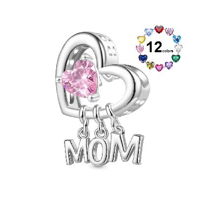 Mother's Day Love Heart Charm