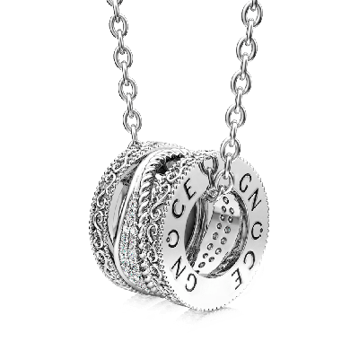 Angel Wing Drum Pendant Necklace