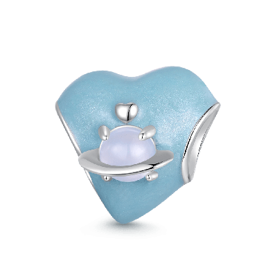 Blue Love Planet Charm