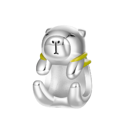 Capybara with Mini Turtle Charm