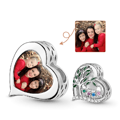 Tree of Life Family Photo Charm