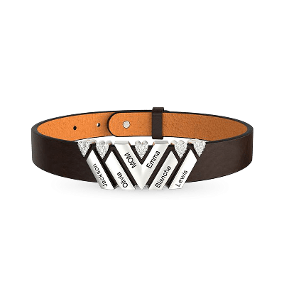 Black Punk DIY Leather Bracelet