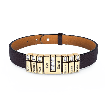 Black Punk DIY Leather Bracelet