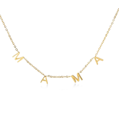 MAMA Pave Letter Necklace