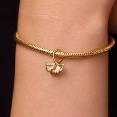 Ginkgo Leaf Charm