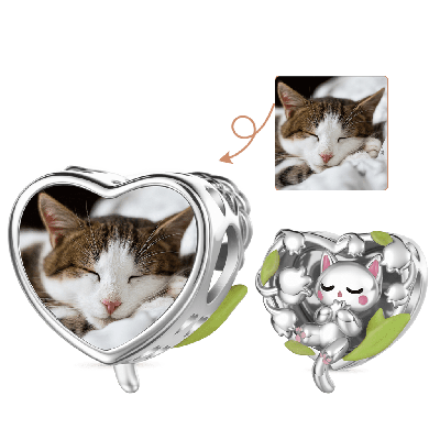 Lily Cat Photo Charm