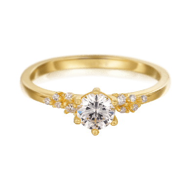 14K/10K Solid Gold Round Cut Ring