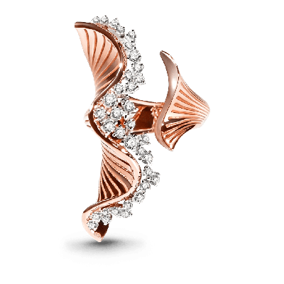 Wave Round-Cut Ring