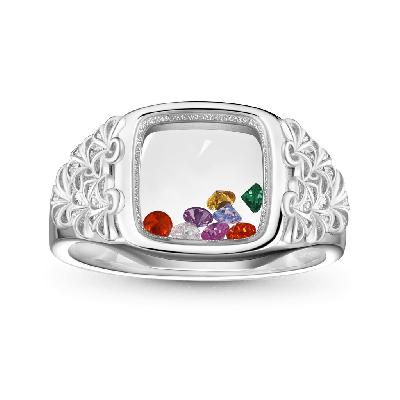 Floral Multi-Color Ring