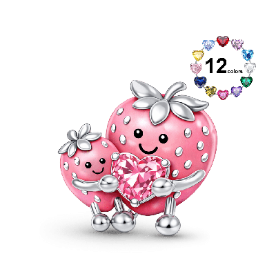 Strawberry Mom & Baby Charm