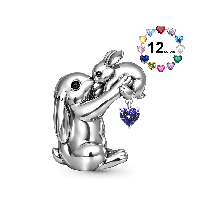 Rabbit Mother & Baby Charm