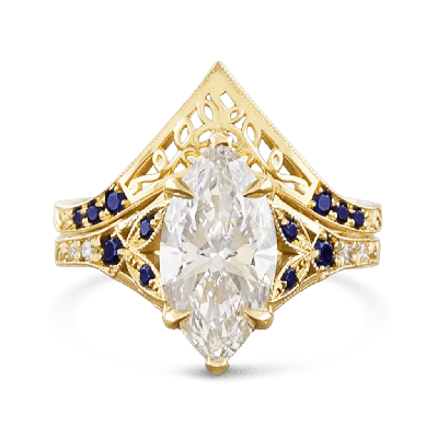 Marquise-cut Ring Set