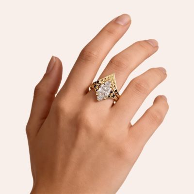 Marquise-cut Ring Set