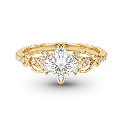 Twist Princess-cut Ring