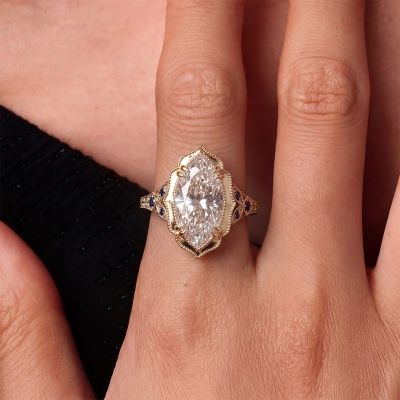 Victorian Style Marquise-Cut Ring