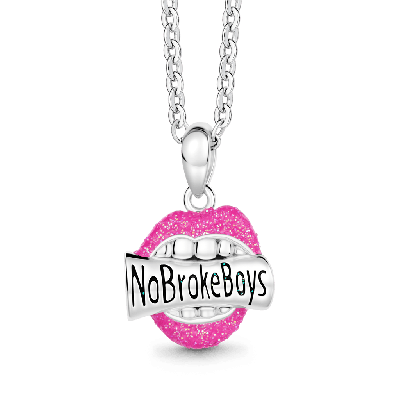 No Broke Boys Mouth Necklace