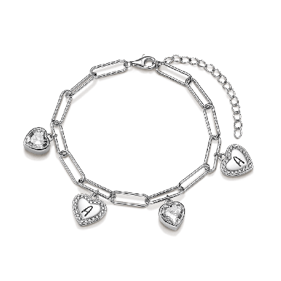 Heart Engravable Chain Bracelet