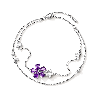 Flower & Butterfly Chain Bracelet
