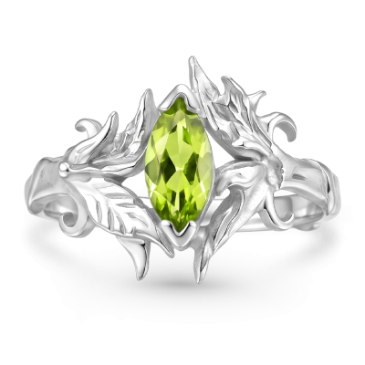 Leaf & Vine Marquise-Cut Ring