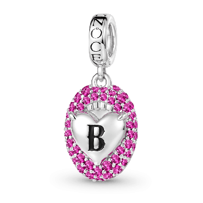 Open Mouth Heart Engravable Charm