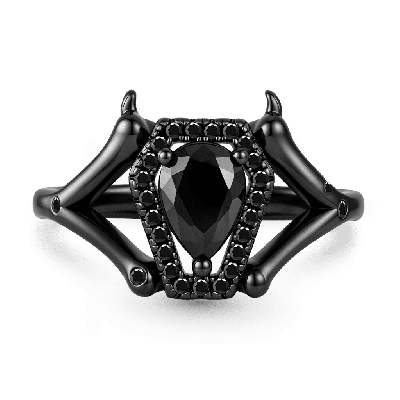 Dark Style Coffin-Cut Ring