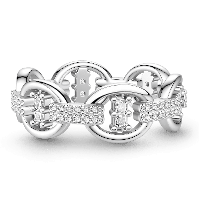 Interlocking Geometric Ring