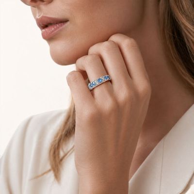 Infinity Symbol Birthstone Engravable Ring