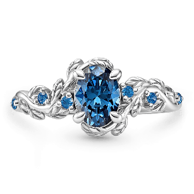 Leaf & Vine Round-cut Ring