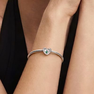 Love Heart Birthstone Charm
