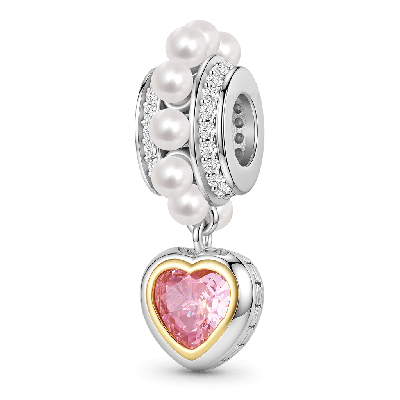 Love Heart Pearl Charm