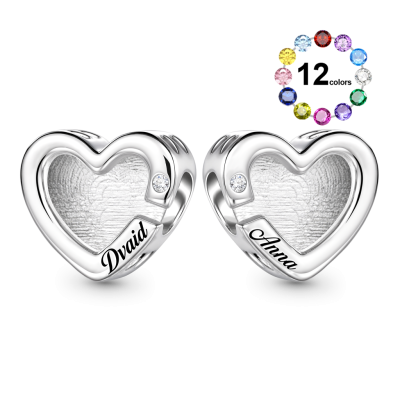 Engravable Birthstone Charm