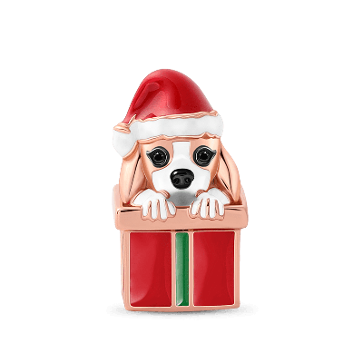 Dog with Gift Box