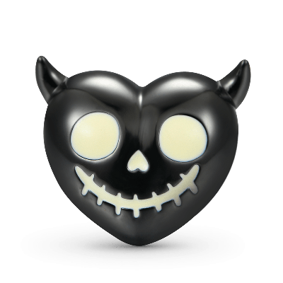 Luminous Devil's Heart Skull